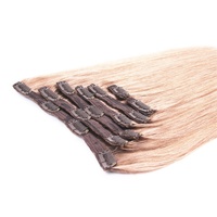 Extensiones de Cabello Humano Rizado con Clip, 100% Cabello Virgen Remy Europeo, Clip Doble Súper Fuerte, de Fábrica China de Alta Calidad