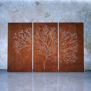 Customized Art Deco Style Rusty Corten Steel Garden Privacy Screen Manufacturer's Product - Product Image 2