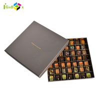 Boîte à chocolat en papier de haute qualité, modèles créatifs, design de boîte en papier noir pour chocolats
