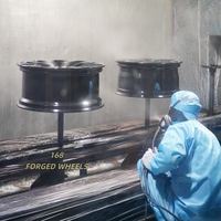 168 Jantes forgées sur mesure 2 pièces à déport profond 5 branches noir brillant avec lèvre usinée 18-22 pouces pour Mustang GTR Supra BMW