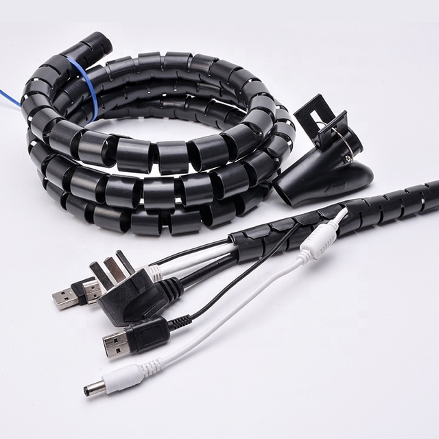 FSCAT Nylon Spiral Wrap Sleeving Band Tube Cable Protector Organizer for Cord Management-CE ROHS Certified SWB-06