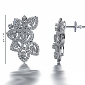 Lab Grown Diamond Jewelry for Women 10k/14k/18k White <b>Gold</b> 4 Claw Moissanite Stud <b>Earrings</b> Designed Price in - Product Image 1