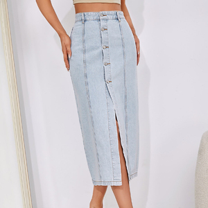 <span class=keywords><strong>Jupe</strong></span> <span class=keywords><strong>en</strong></span> <span class=keywords><strong>jean</strong></span> longue droite irrégulière fendue sur le côté délavé <span class=keywords><strong>jupe</strong></span> <span class=keywords><strong>en</strong></span> <span class=keywords><strong>jean</strong></span> de couleur unie <span class=keywords><strong>en</strong></span> gros <span class=keywords><strong>jupe</strong></span> <span class=keywords><strong>en</strong></span> <span class=keywords><strong>jean</strong></span> pour <span class=keywords><strong>femme</strong></span> - Product Image 5