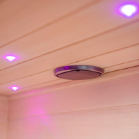 Sauna sec infrarouge à spectre complet en hemlock pour 3 personnes, idéal pour la santé et le bien-être à domicile, favorisant l'amincissement du corps