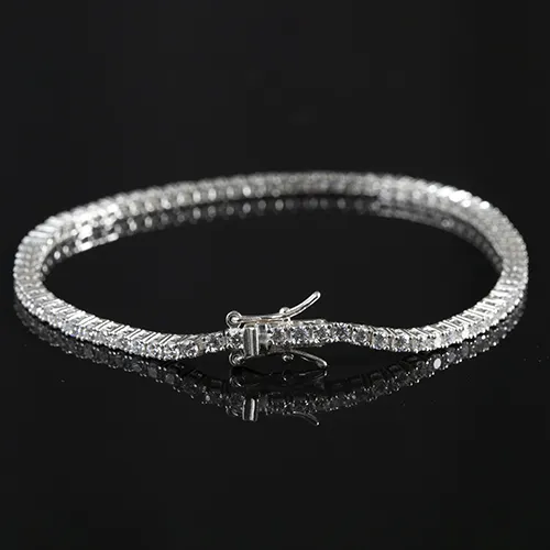 Hot Sale 925 Sterling Silver Fashion Jewelry Charm Bracelet High Quality Trend Zircon Luxury Tennis Bracelet For Women
