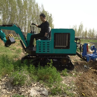 Mesin Pertanian Multifungsi: Excavator Crawler 58HP dengan Bucket 0.21m³ & Lampiran Pengolah Tanah