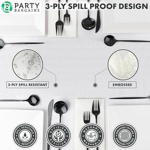 ผ้าปูโต๊ะปิกนิกวันเกิดแบบใช้แล้วทิ้งสีขาวกันน้ำเหมาะสำหรับงานปาร์ตี้ใช้ในชีวิตประจำวัน - Product Image 4