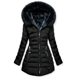 <span class=keywords><strong>Parka</strong></span> Acolchada Estampada para <span class=keywords><strong>Mujer</strong></span> Talla Grande, Abrigo Largo de Invierno Grueso con Capucha y Forro de Lana - Product Image 1
