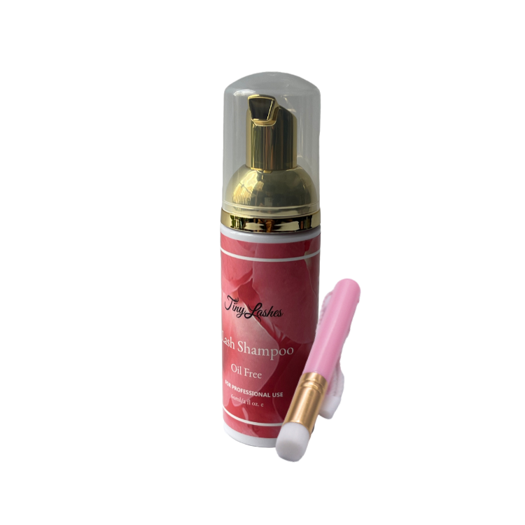 Private Label 60ml Eyelash Extension Shampoo with Cleanser Brush Gentle Deep Remove Eyelash Lash Shampoo Bottles