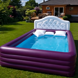 Matelas gonflable en PVC de qualité commerciale pour <span class=keywords><strong>piscine</strong></span>, lit pliable pour la relaxation et <span class=keywords><strong>le</strong></span> jeu - Product Image 3