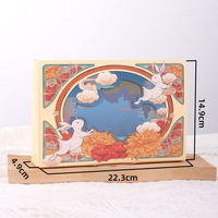 Boîte fenêtre de conception de festival de la lune personnalisée pour la pâtisserie, gâteau, biscuit, emballage en papier de qualité supérieure