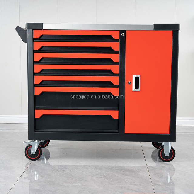 New Design Large Capacity 7-Drawers Tool Trolley Large Capacity Mobile Tool Trolley Cart Cabinets Heavy Duty Tool Cabinet