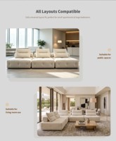Canapés sectionnels en forme de L MEIYE en mousse haute densité, design moderne, revêtement en tissu, ensembles de canapés durables