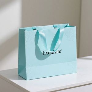 Sac en papier personnalisé de luxe écologique pour cadeaux, shopping et aliments, entièrement imprimé avec votre propre logo - Product Image 2