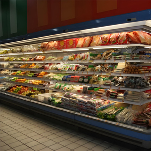 Siêu thị hiển thị tủ lạnh rèm không khí máy nén từ xa mở máy làm lạnh cho trái cây rau đơn nhiệt độ tính năng - Product Image 6