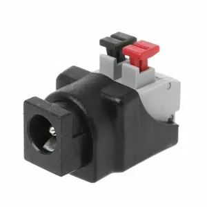 5.5x2.1 milímetros DC Feminino Jack Conector Plug Adapter Push Tipo Conector de Alimentação