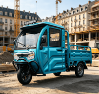 Fabricant chinois de tuk-tuk électrique CKD 1500W pour l'Afrique, tricycle à trois roues pour passagers et marchandises, 2 places, fermé, capacité de charge de 800 kg, E