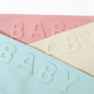 Nouvelle Combinaison Bébé Unie à Manches Longues Personnalisée avec Broderie en Relief, Combinaison Bébé à Col Rond en Coton pour Nouveau-né - Product Image 5