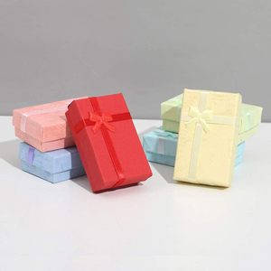 Rectangle Jewelry <b>Boxes</b> B Grade Quality Friendly Design Paper <b>Packing</b> Gift <b>Boxes</b> with Ribbon for Earrings Ring Necklace Pendant - Product Image 5