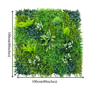 Panneau de toile de fond de jardin vertical résistant aux UV de mur de plante de gazon artificiel de haute qualité de 1m x 1m - Product Image 6