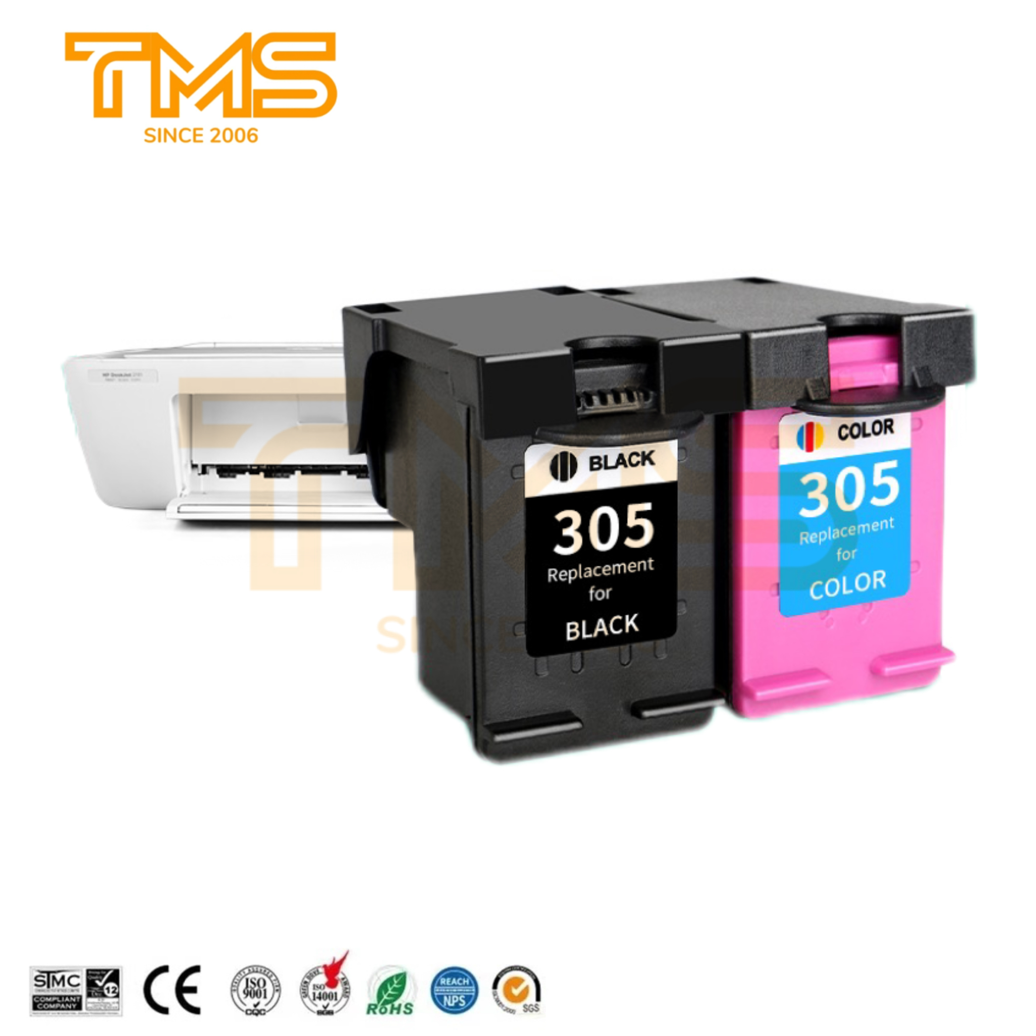 305xl HP 305 XL màu tái sản xuất hộp mực đen 305xl cho HP Ink hp305 2300 2710 2700 máy in HP Phun