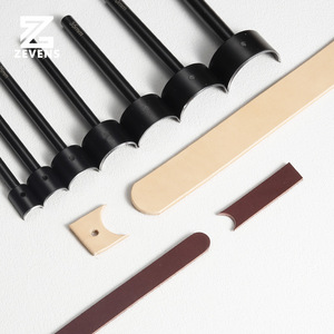 Black Half-<strong>round</strong> Punch, Leather Craft Hand Punching Tool, Half-<strong>round</strong> <strong>Chisel</strong>, Belt Tail <strong>Chisel</strong>, Semi-circular C-type Punch - Product Image 2