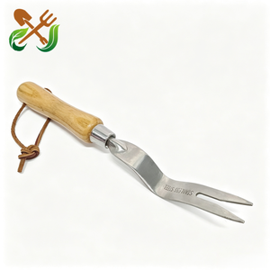 Kit d'outils de jardinage en acier inoxydable avec truelle à manche en bois, outil de désherbage, support pour outils de jardin et présentoir pour pelles de jardin - Product Image 5