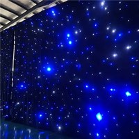 Matrice lumineuse LED SMD haute luminosité haut de gamme 4M*6M bleu blanc effet rideau étoilé pour décors de DJ, mariages et effets de scène, indice de protection IP55