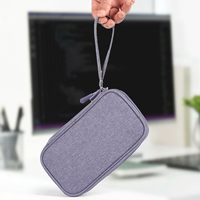 Waterdichte, duurzame, dubbelzijdige mesh reistas voor USB-kabels, oordopjes en flash drives, met op maat gemaakte kleur elektronische organizer.