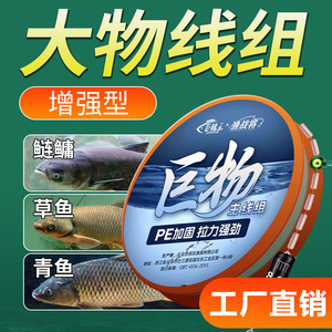Nylon Fishing Line Set Pre Tied Main Line Rig For Big Carp Silver Carp Reservoir Pond Use With PE Reinforcement Double - Product Image 4