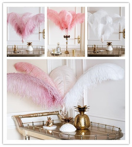 Bán buôn trắng và đen 20in-25in nhuộm lông đà điểu cho hàng thủ công trang phục đám cưới trung tâm lễ hội trang trí nội thất - Product Image 6