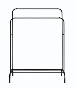 Giá treo quần áo phòng ngủ, giá để đồ hai tầng, khung trắng, kiểu tối giản, kệ để đồ gia dụng - Product Image 3