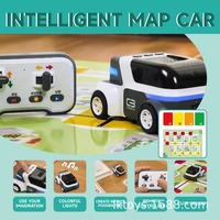 Voiture intelligente programmable à suivi de ligne RC 2,4G, contrôle par carte couleur, jouet robot éducatif pour l'apprentissage STEM