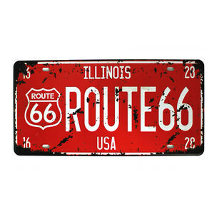 <span class=keywords><strong>Plaque</strong></span> <span class=keywords><strong>de</strong></span> voiture vintage en métal gaufré 6" x 12" style européen et américain - Product Image 5