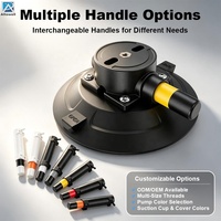 Ventouse en caoutchouc de 6 pouces avec pompe manuelle et couvercle inférieur en silicone pour montage sur toit de voiture, capacité de charge de 70 à 90 kg