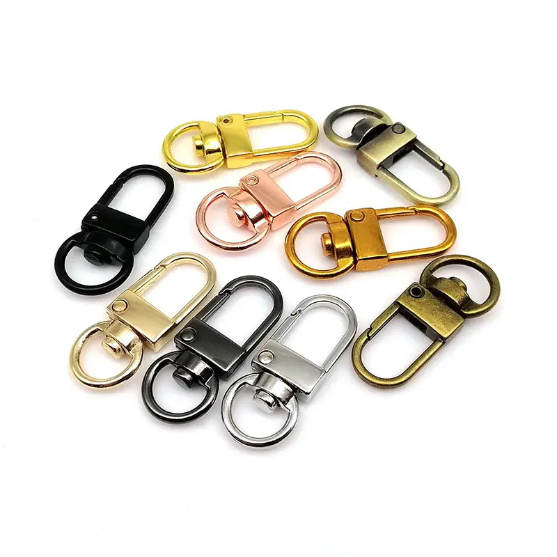 Produttore chiusura a moschettone in metallo 25mm chiusure metalliche anello a d moschettone in lega per gioielli borsa