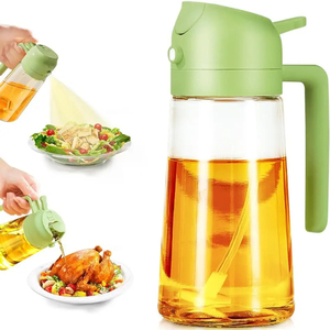Bouteille d'huile en verre intégrée pour la cuisine domestique Fonction de pulvérisation pour friteuse à air Distributeur d'huile et de vinaigre Outil de cuisson - Product Image 3