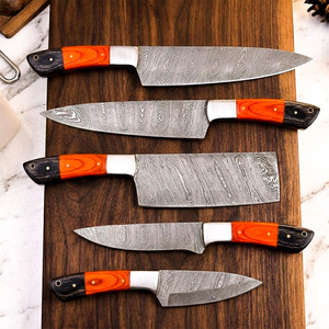 Colección de Cuchillos Culinarios Afilados con Mangos Ergonómicos, Logotipo Personalizado, Juego de Cuchillos de Cocina Profesionales Hechos a Mano de Acero de Damasco - Product Image 6