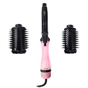 Etiqueta privada 3 en 1 profesional iónico intercambiable un paso aire caliente rizos voluminizador secador de pelo cepillo - Product Image 1