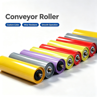Rouleaux de convoyeur en acier personnalisés en couleur et en taille, fabriqués en Chine, résistants au feu et à l'huile, longue durée de vie