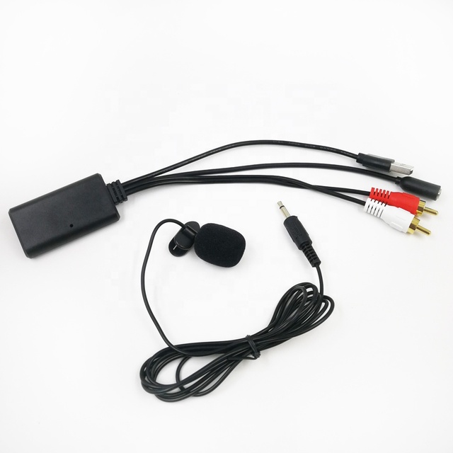 12V Wireless RCA AUX Adapter Microphone Blue-tooth USB Adapter for Car Boat CD DVD Device