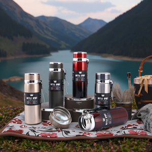 800ml thép không gỉ phích cup thiết kế cổ điển văn phòng Tumbler tái sử dụng chân không cách nhiệt flasks với nắp cho trà xe cup - Product Image 4