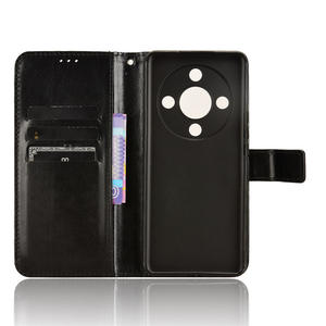 Cartera de lujo Crazy Horse PU Funda de cuero con tapa para Honor X9b 5G - Product Image 4