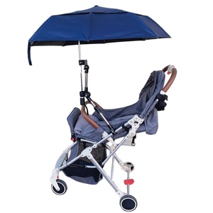 Manual Windproof UPF 50+ Three-Folding Iron <b>Frame</b> Scooter Umbrella with Adjustable Angle Stroller Use All-Season Business Gifts - Product Image 5
