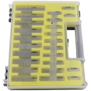 Ensemble de 150 mini forets hélicoïdaux de 0,4 à 3,2 mm à queue hexagonale pour acier, en boîte moulée par soufflage, avec scie cloche – Vente chaude - Product Image 1