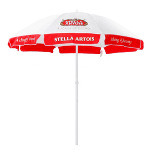 Logotipo personalizado de impresión de alta resistencia con protección UV al aire libre sombrilla de Playa Grande Manual mango de plástico jardín Villa viaje ofrece sol - Product Image 5