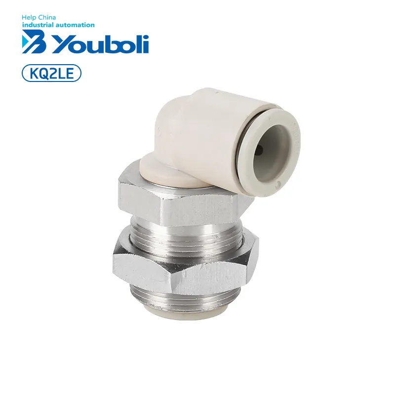 YBL KQ2LE Series High Quality Panel Mounting Elbow Pneumatic Quick Connector Quick Connector for Pneumatic Parts