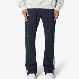 <span class=keywords><strong>Pantalones</strong></span> de chándal personalizados con corte ajustado y acampanado, estilo urbano, estampados, con patchwork, cintura elástica, de poliéster/algodón de alto gramaje, <span class=keywords><strong>para</strong></span> <span class=keywords><strong>hombre</strong></span> - Product Image 5