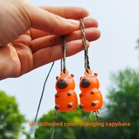 Pendentif de rétroviseur de voiture en caoutchouc à changement de couleur, motif canard rôti, pour voiture