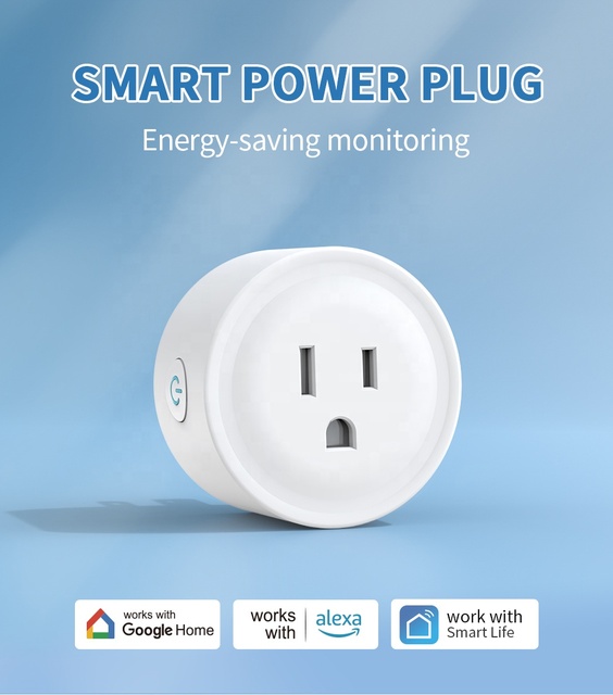 Mini Smart Plug with Space-Saving Design 16A WiFi Smart Socket with Remote Control for Home Appliances FCC Approved